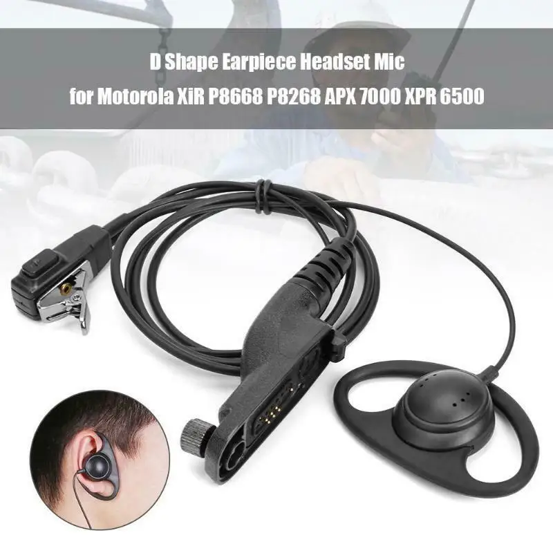 Earpiece Headset PTT Mic for Motorola MTP6550 MTP850S XIR P8268 P8200 P8668 APX4000 APX2000 APX6000 APX7000 DP4800 DP3400 Radio