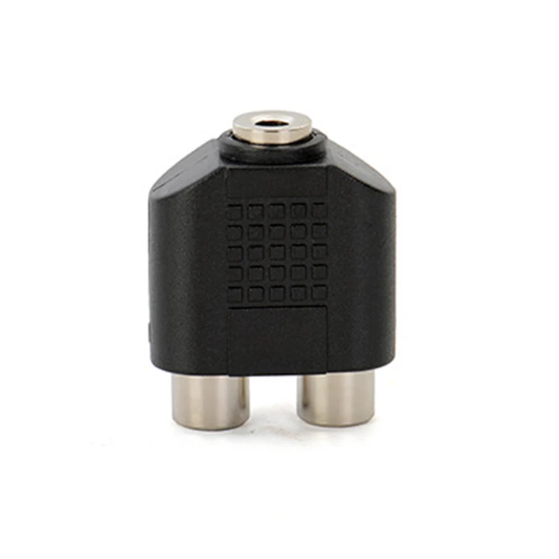 Voor Speaker Eindversterker Plated 3.5Mm Audio Stereo Jack Female Naar 2 Rca Female Audio Jack Connector Adapter