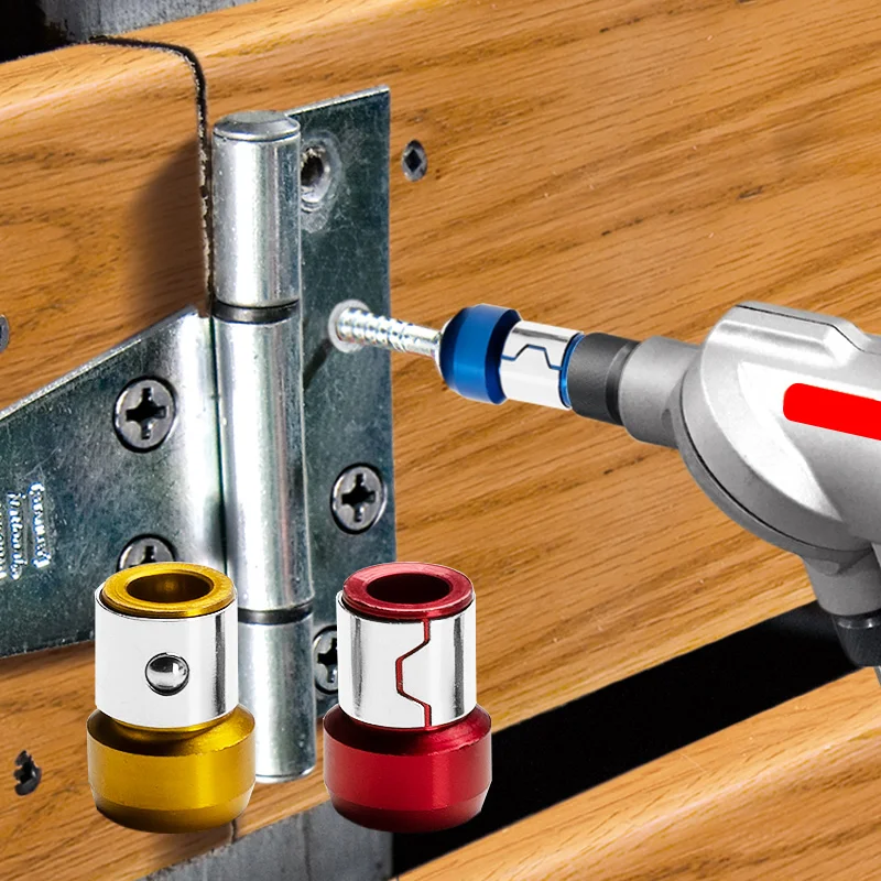 Screwdriver Magnetic Ring 1/4'' Universal Screw Driver Head Magnetic Ring Accessories for 6.35mm Shank Anti-Corrosion Drill Bit