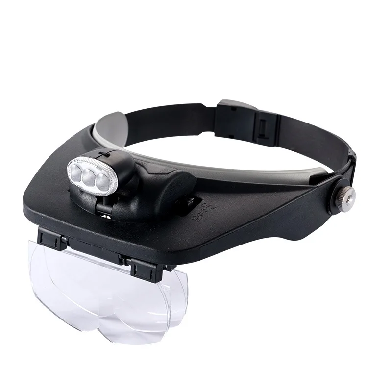 Imagem -05 - Lupa Led Luz da Lâmpada Cabeça Lupa Jeweler Headband Lente Intercambiável Ferramenta de Reparo Leitura Lupa