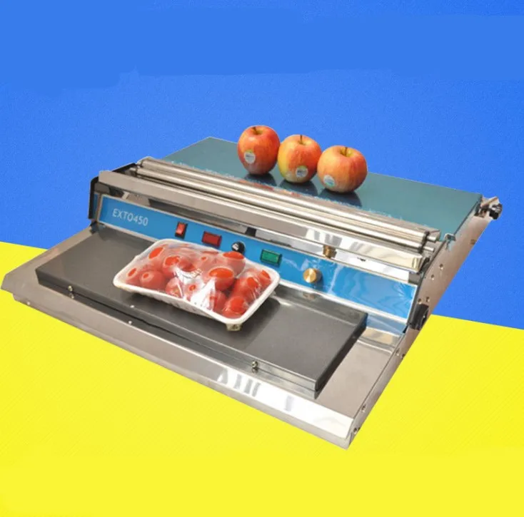 

Stainless Steel Cling film Sealing Machine Supermarket Food Fruit and Vegetable Baler Packaging Machine