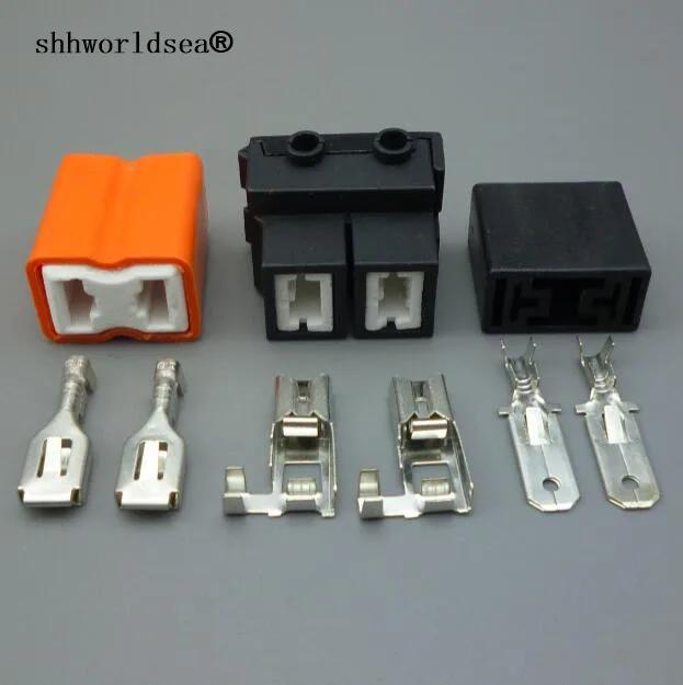 shhworldsea 2sets H7 H2 bend right  ceramic high temperature ceramics corner H7 bulb socket plug connector