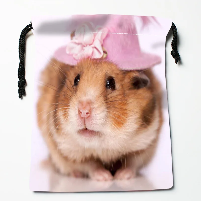 Custom Hamsters Drawstring Bags Printed gift bags 18*22cm Travel Pouch Storage Clothes Handbag Makeup Bag