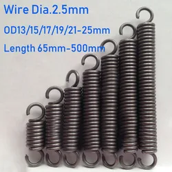 1pcs Wire Diameter 2.5mmTension Extension Spring Expansion Springs Length 65/75/85/95-500mm Out Diameter13/15/17/19/ 21/23/25mm
