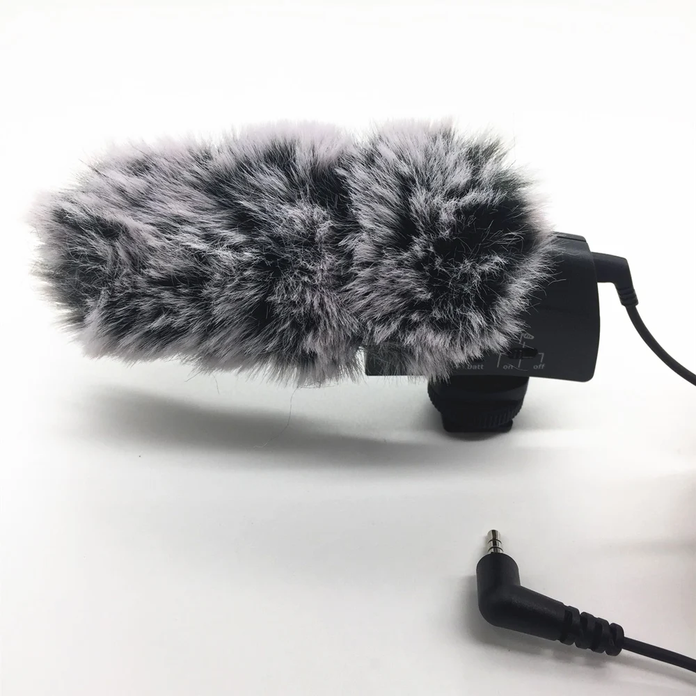 Blue Mantis Pop Filter Dead Cat Outdoor Artifical Fur Wind Muff Windscreen  For Sennheiser MKE400 windshield Microphone  Cover