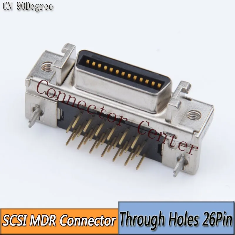 

MDR SCSI Connector Pitch 1.27 26PIN Right Angle 90 Degree Compatible with 3M 10226-52A2