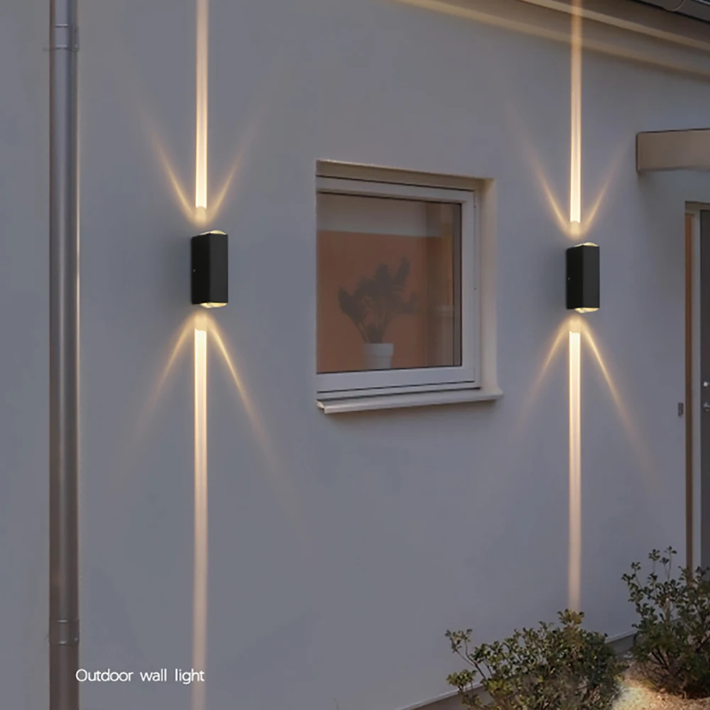 impermeavel aluminio cob outdoor light porch light up down wall sconce iluminacao ip65 iluminacao de decoracao 6w 01