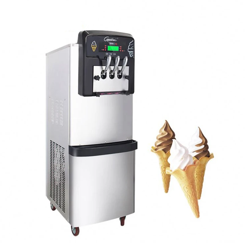 

Soft Ice Cream Machines Commercial Sorbet Coolers Tricolor Desktop Sweet Cone Freezing Equipment Vending Machine