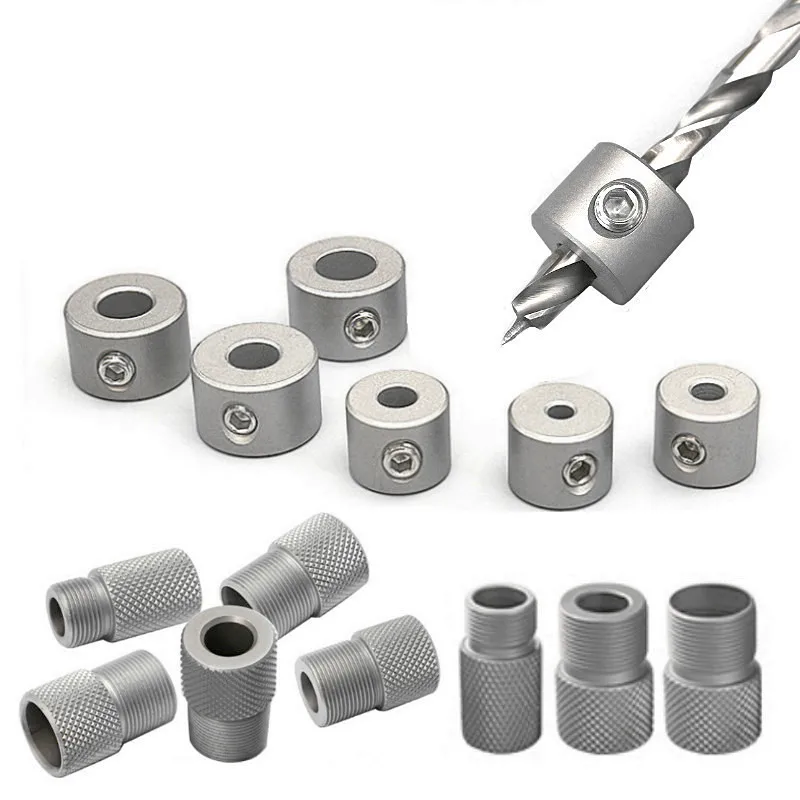 Holzbearbeitung Bohrer Bits Grenze Ringe 4-15mm Dübel Jig Bohrer Hülse Bohren Buchse Runde Dübel Tiefe Bohrer stop Kragen Ring – Detail 1