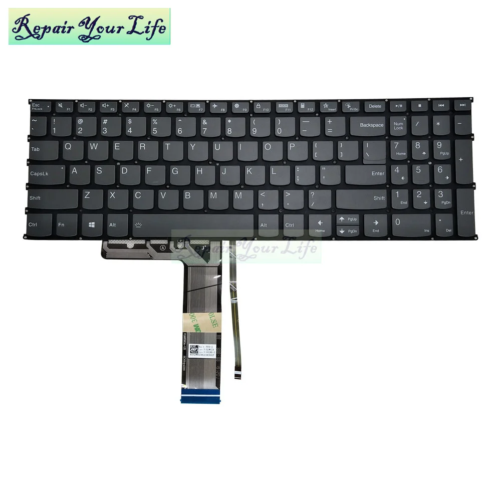 Hebrew US UK Backlit Keyboard for Lenovo IdeaPad 5-15ARE 5-15IIL 15IIL05 15ITL05 15ARE05 English Keyboards Backlight SN20W65236