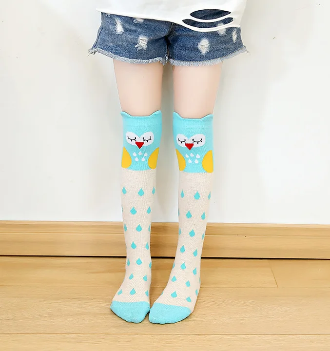 Girl Socks  Knee Socks Kids Dance Legwarmers Cute Bear Animal Cartoon 3 -12 Years Old Cotton Long Tube Princess