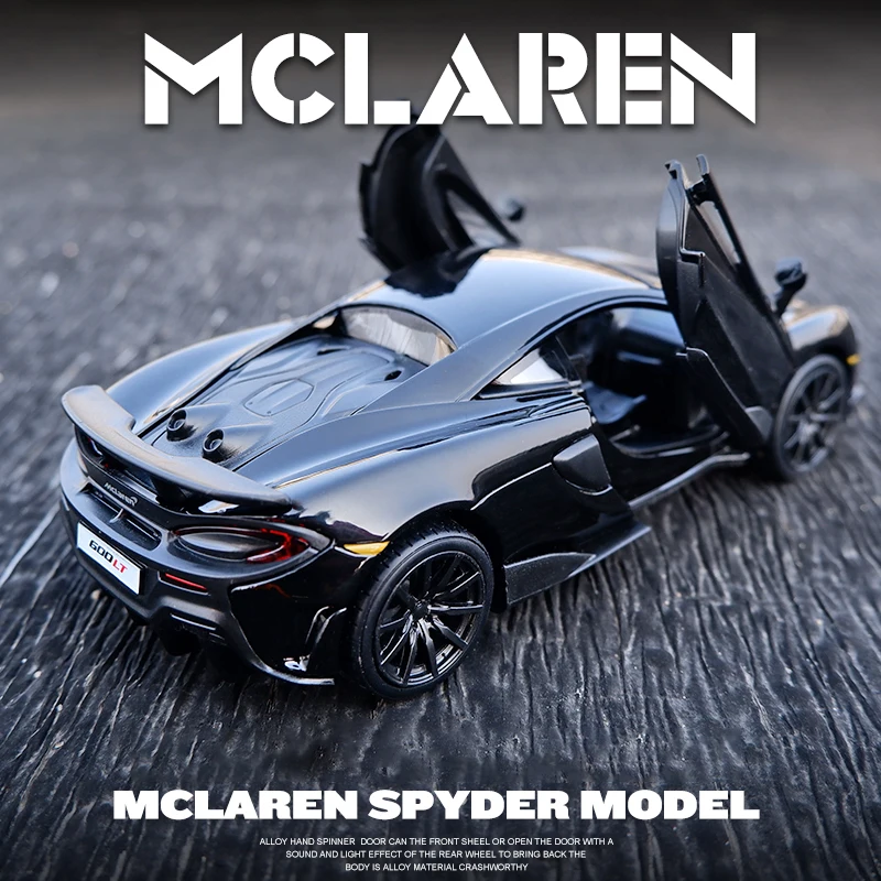 1:32 Diecast McLaren 600LT Sports Car Model Toy Alloy Simulation