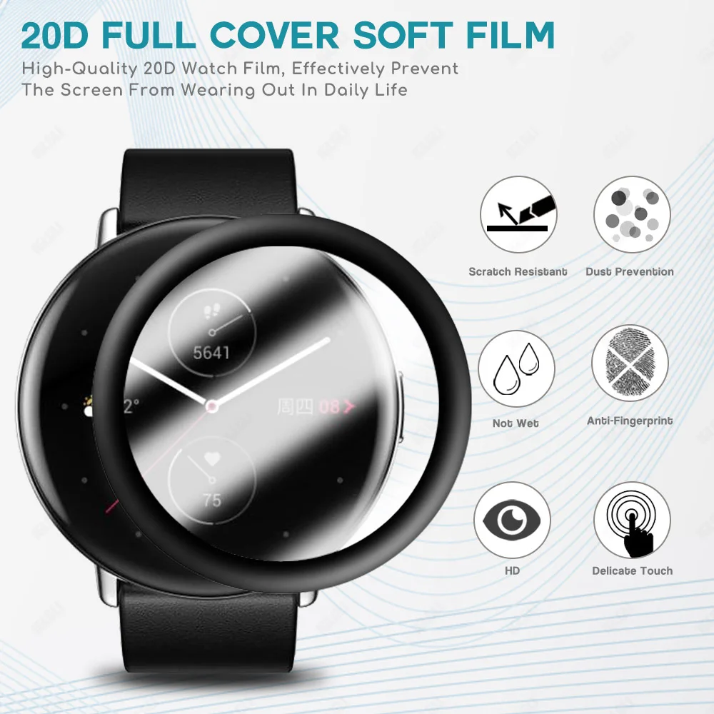 Osłona folii ochronnej dla Xiaomi Huami Amazfit ZEPP E A1935 A1957 inteligentny zegarek HD zakrzywiona miękka folia na ekran akcesoria
