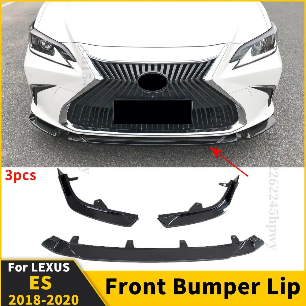 

Front Bumper Lip Chin Accessories Splitter Cover Trim Styling Body Kit Facelift Diffuser Spoiler For Lexus ES 2018 2019 2020