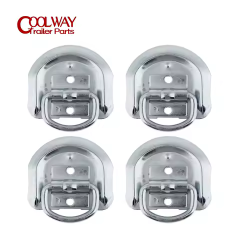 4PCS Trailer Zinc Plated Tie Down Deck Lashing D Rope Ring Points Anchor RV Camper Components Caravan Parts Accessories