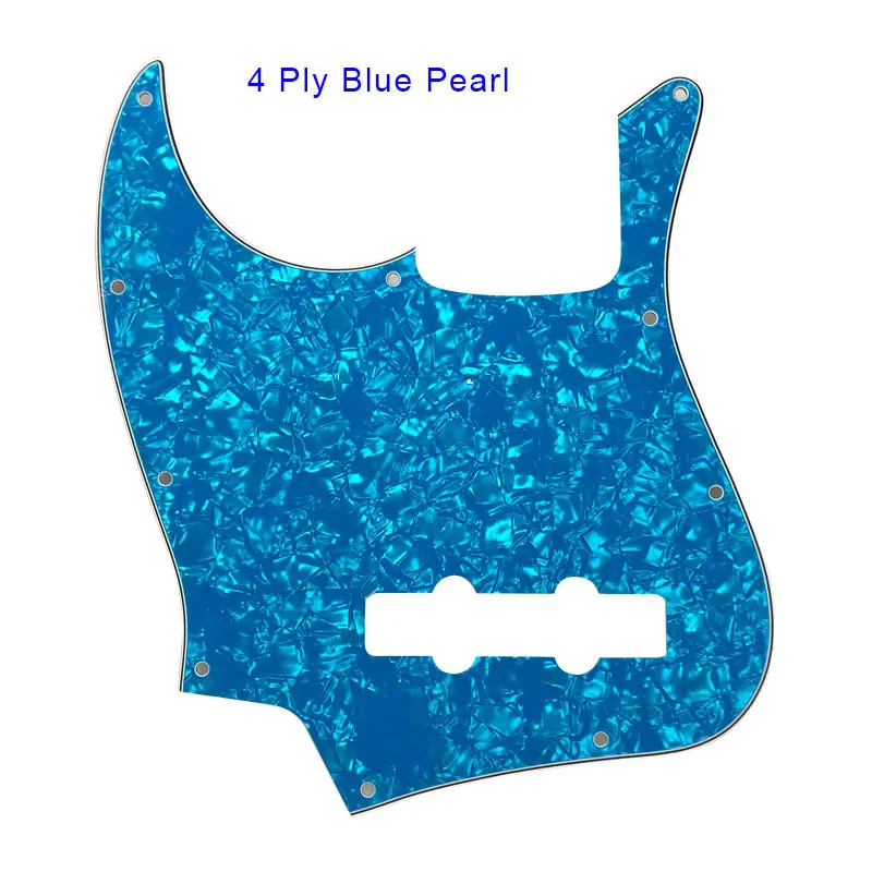 Pleroo Custom Quality Pickguard - For Left Handed US 10 Holes 4 String Standard Jazz Bass Guitar Pickguard Scratch Plate