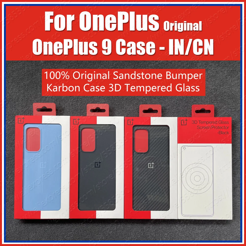 LE2110 Original OnePlus 9 Case IN/CN Version Karbon Carbon Official Protection Hard Covers Sandstone Armor Cerulean