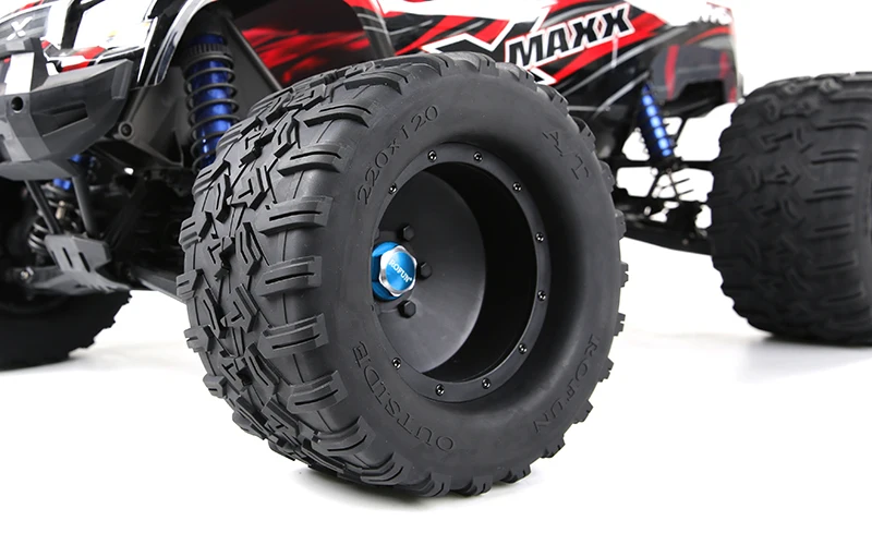 High-performance fully enclosed wear-resistant wheel and tire assembly with nuts for 1/5 TRAXXAS X-MAXX 220*120MM