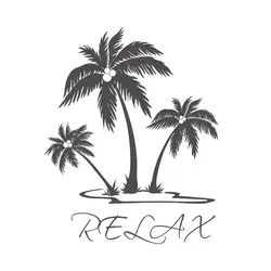 Creative Tropical Coconut Tree Wall Sticker Living Room Sofa Background Home Decoration Removable Mural Self-adhesive Stickers