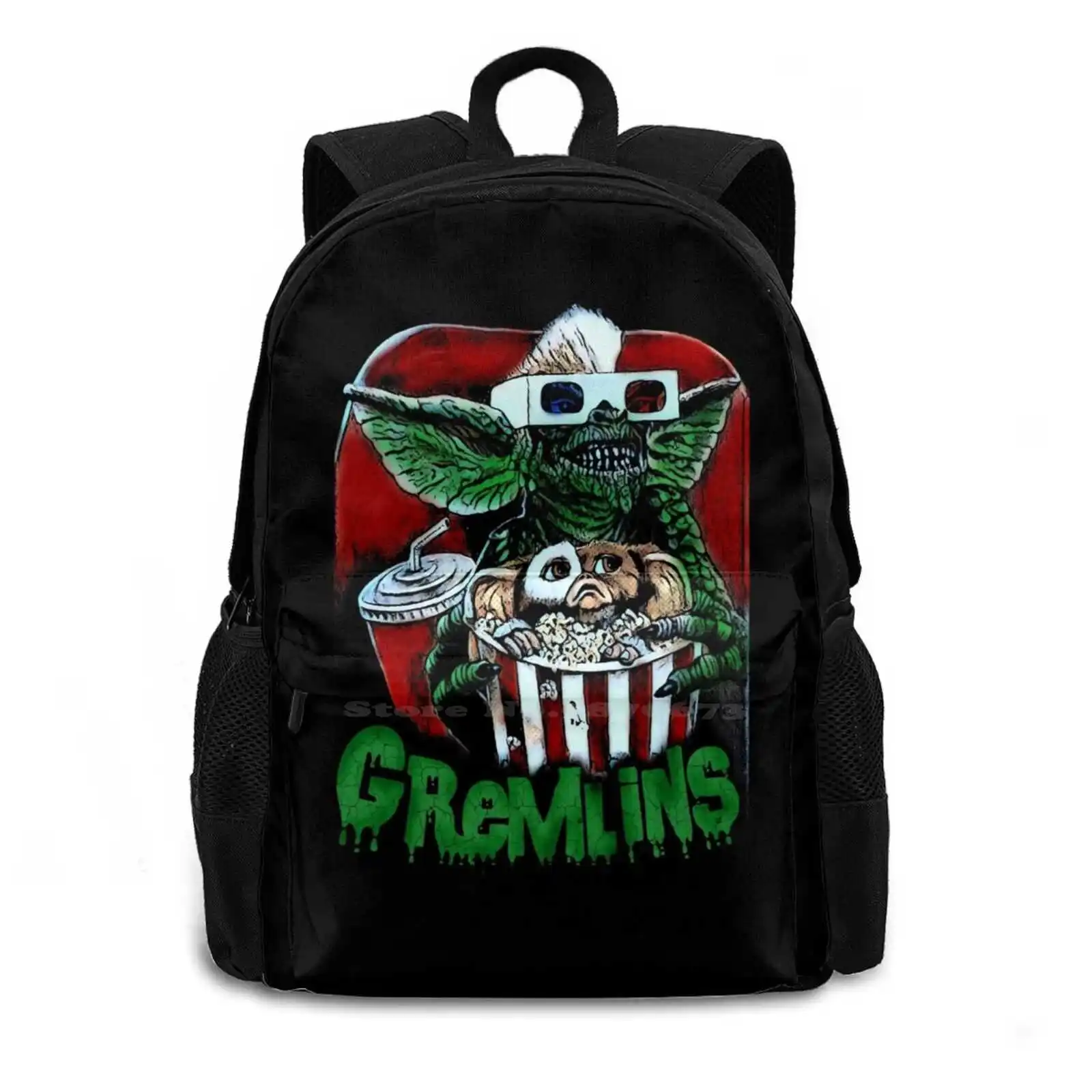 Sac à cordon scolaire Gremlins, sac à sangle de grande capacité, gymnase Gremlins gismo Mogwai 80S film culte classique film limité horreur