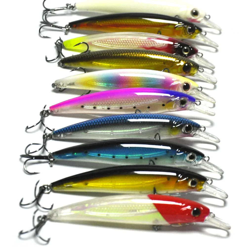 Wholesale Lots of 50pcs 11cm 13.5g Hard Fishing Lures Sinking Minnow Rattle w/ Display Box