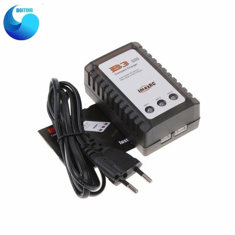 Cargador B3 para modelo de avión, batería de litio de 7,4 V a 11 V, 2 s, 3 s, cargador de equilibrio B3 Simple, adaptador de corriente
