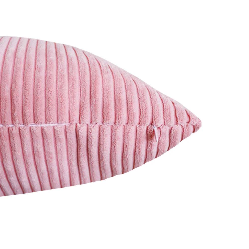Gestreifter Cordstoff, einfarbig, Kissenbezug, 45/50/60 cm, Sofa-Bett-Dekoration, klassischer einfacher Kissenbezug NPCJC-C – Detail 20