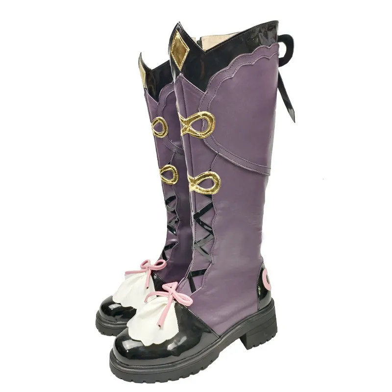 ภาพเคลื่อนไหวใหม่เสื้อผ้าเกม Genshin Impact Yunjin คอสเพลย์รองเท้ารองเท้ารองเท้าผู้หญิงและชายฮาโลวีนรองเท้า