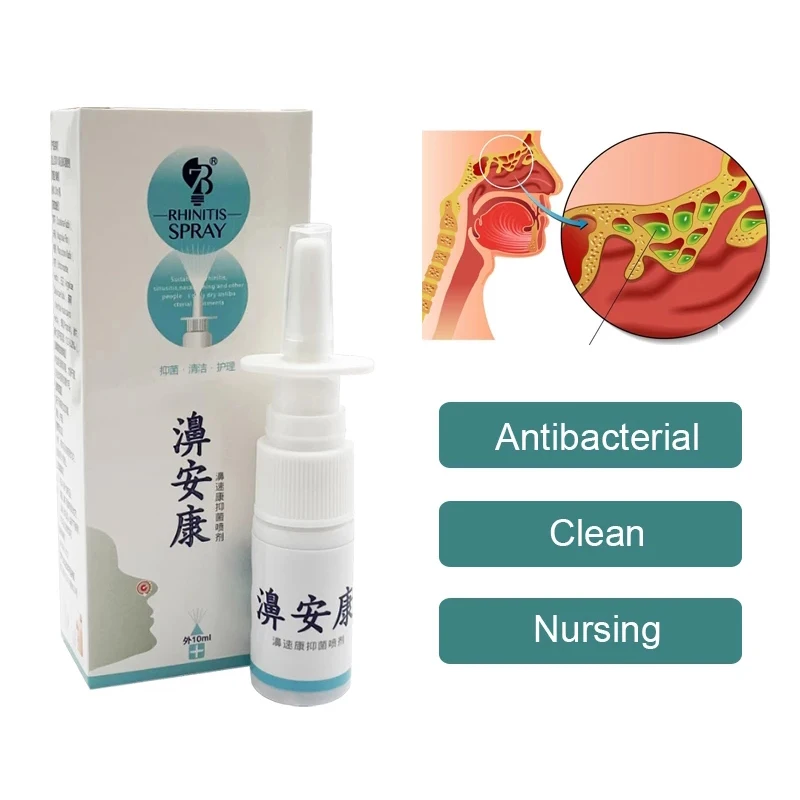 

20ML Nasal Antibacterial Nose Spray Relieves Acute/Chronic Rhinitis Sinusitis Nasal Drops Restores Nasal Cavity Cleanliness Care