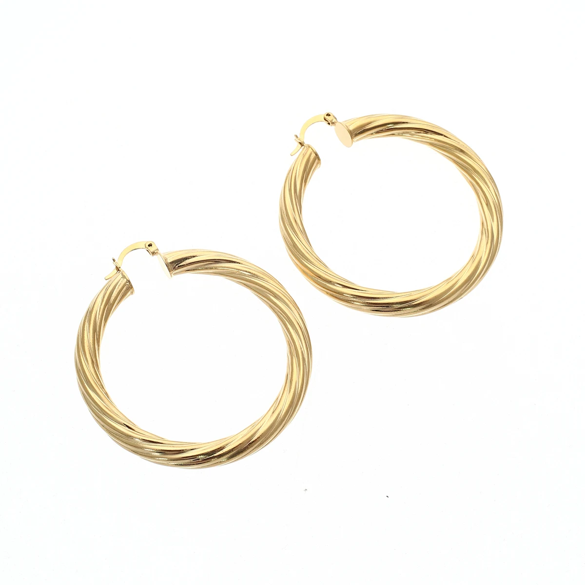 Africa Large Circle Ring Hoop Earrings For Women Gold Color Round Earring Ethiopian Jewelry Nigeria Congo Arab Gift