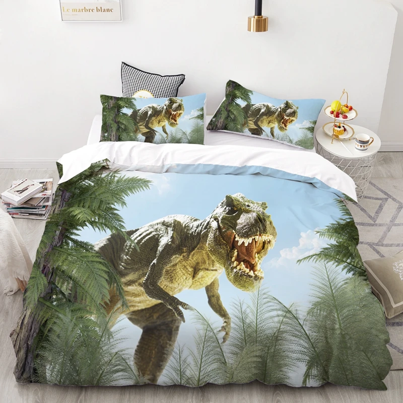 Imagem -03 - Jogo de Cama Clássico com Dinossauro Kit com Peças Roupas de Cama e Fronha