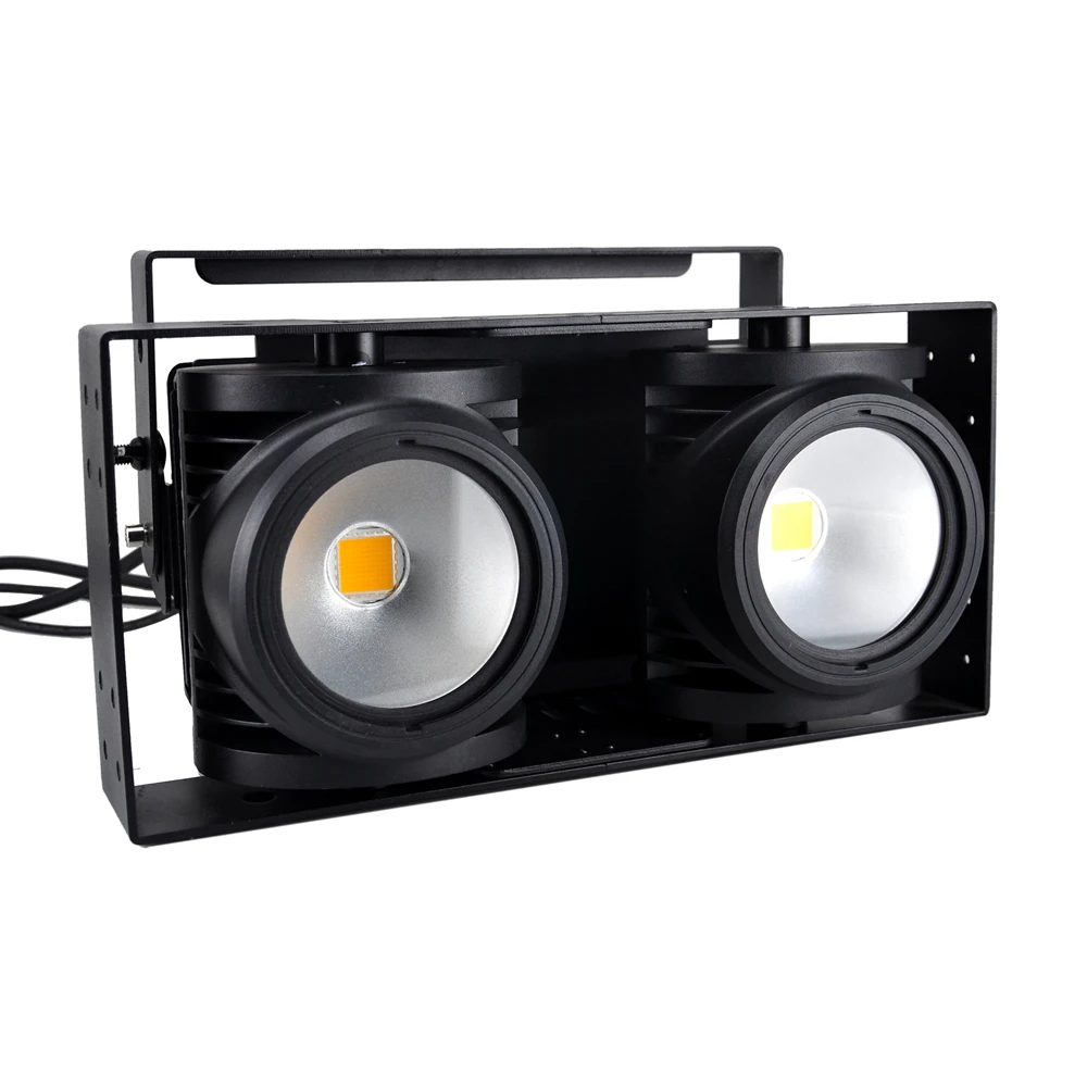 Freeshipping 2x100W COB Waterproof Led Audience Light Outdoor DMX Led Stage Lighting with Frost Lens IP65 Profile Leko Light