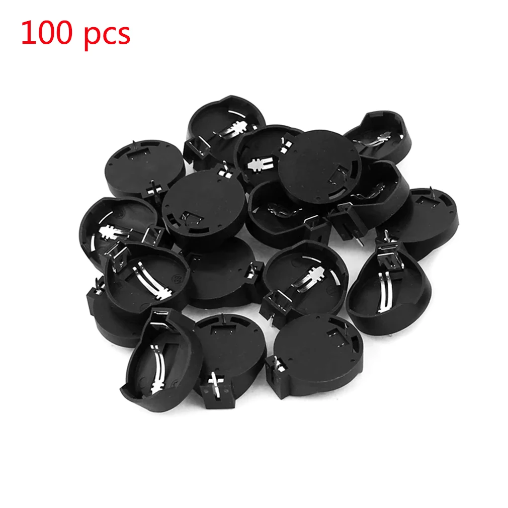 

100 PCS 3V CR2025 CR2032 Battery Button Cell Holder Socket Case CR2032 battery holder 2025 2032 Battery Organizer