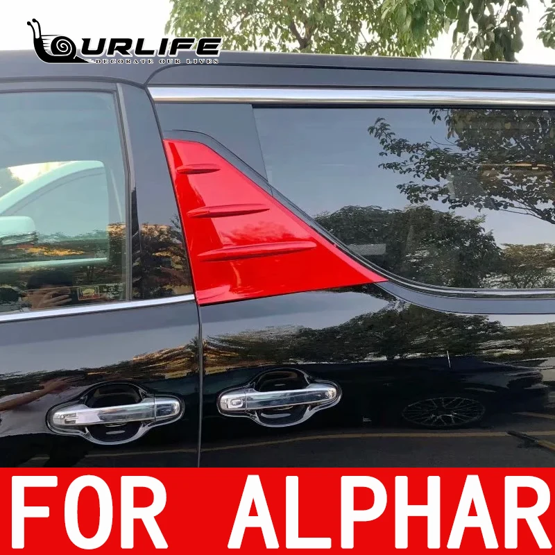 For Toyota Alphard VELLFIRE 30 2016 2017 2018 2019 2020 Red Black Window C Pillar Garnish Moulding Trims Auto Car Accessories