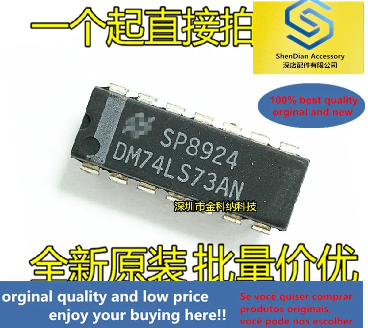 

10pcs only orginal new DM74LS73AN DM74LS74AN straight plug DIP-14 spot