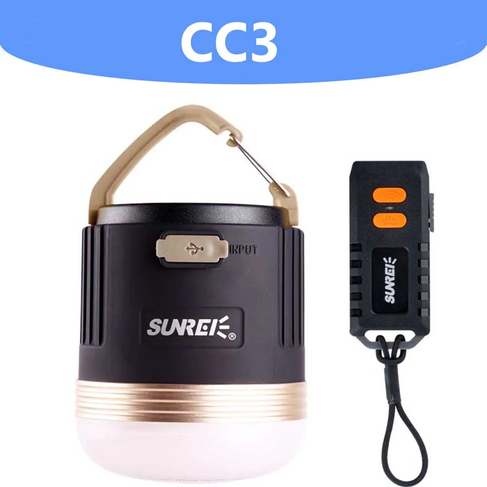 Sunree ไฟ LED แคมป์ไลท์840ลูเมน CC3ตะเกียงตั้งแคมป์ CC5ชาร์จไฟได้แบตเตอรี่9900mAh ไฟกลางแจ้งสำหรับแบตสำรอง