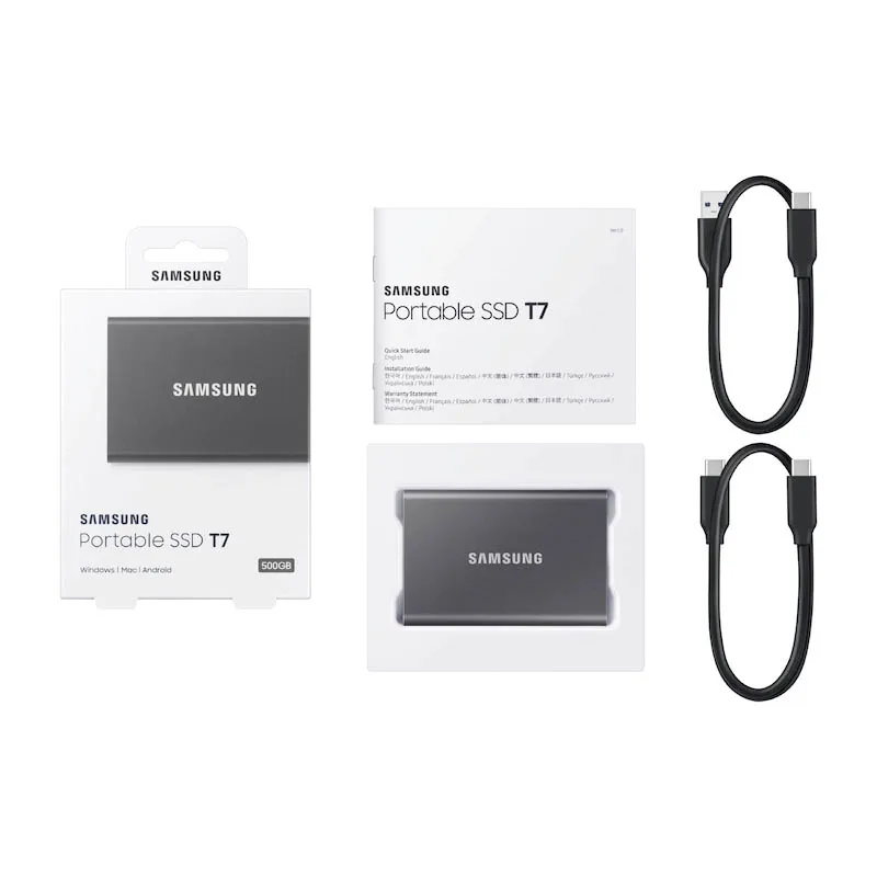 سامسونج SSD الخارجية HD Ssd 1 تيرا بايت المحمولة SSD T5 محركات الأقراص الصلبة 500GB Type-C USB 3.2 Gen2 الخارجية محركات أقراص الحالة الصلبة 2 تيرا بايت لأجهزة الكمبيوتر المحمول