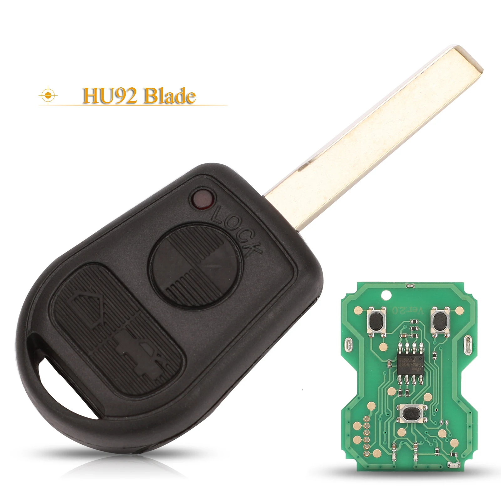 Jingyuqin 3 tasten auto fernbedienung schlüssel anhänger 315/433mhz id44 pcf7935 chip für bmw z3 e31 e32 e34 e36 e38 e39 e46 z3i hu58/hu92 schlüssel