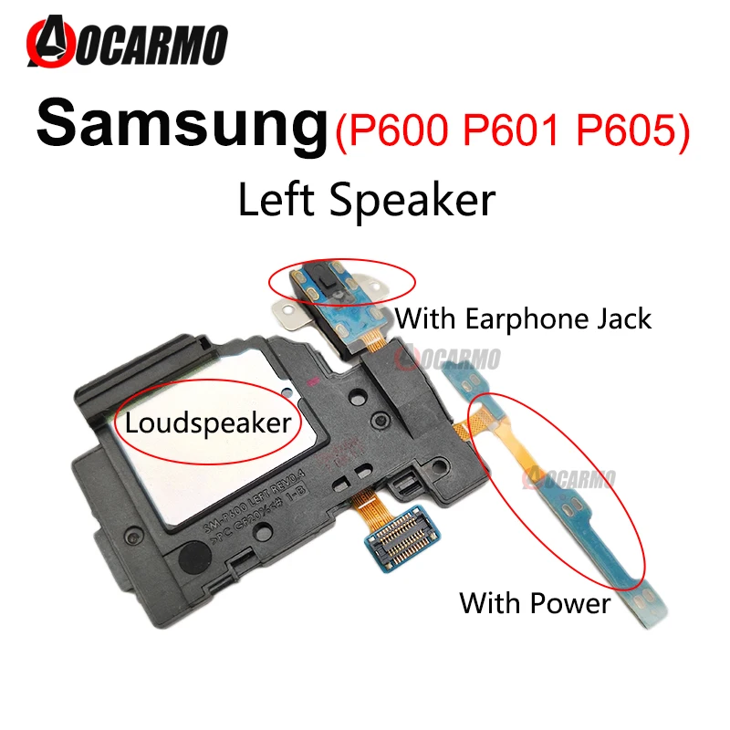 

Power On Off Volume Loud Speaker Headset Jack Flex Cable For Samsung Tab Note 10.1 P600 P601 P605 USB Charging Port Repair