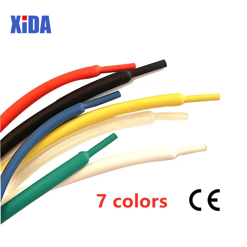 1M Clear4.8/6.4/7.9/9.5/12.7/15mm Dual Wall Heat Shrink Tube Thick Glue 3:1 Ratio Shrinkable Tubing Adhesive Lined Wrap Wire Kit