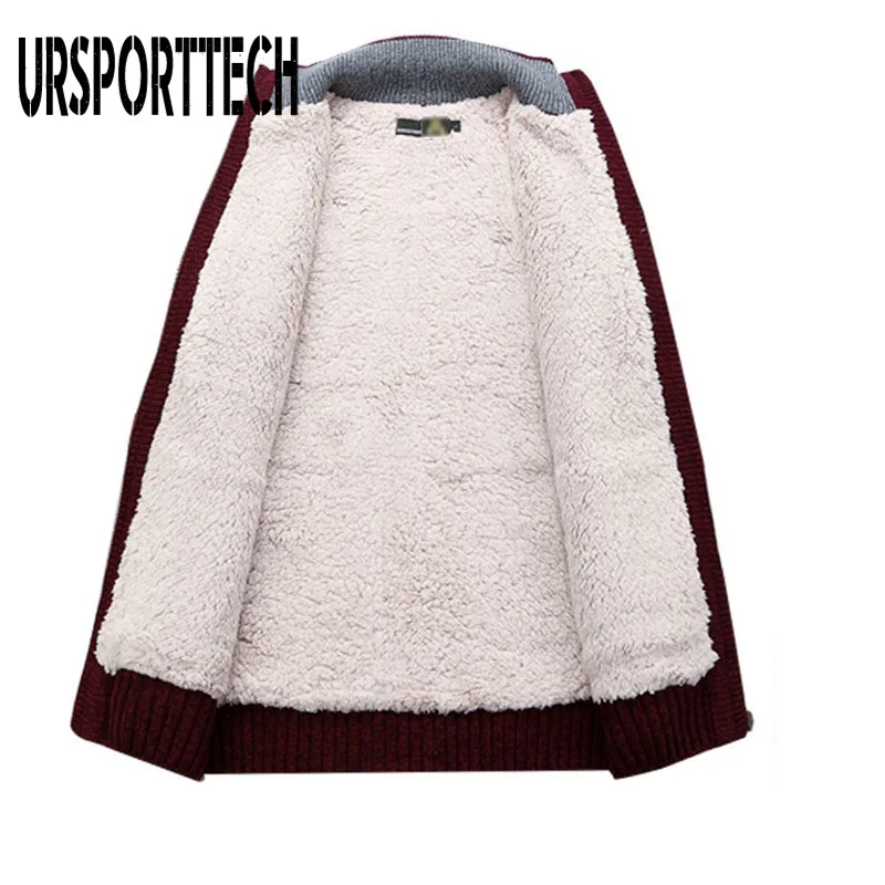 Strickjacke männer Pullover Warme Samt Sweatercoat Winter Wolle Strickjacke Männlichen Casual Verdicken Warme Fleece Weihnachten Pullover für Mann