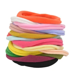 12 adet/grup çıplak yumuşak bebek naylon Headbands yumuşak Traceless geniş sıkı kızlar için kafa bantları Base kafa giymek saç aksesuarları