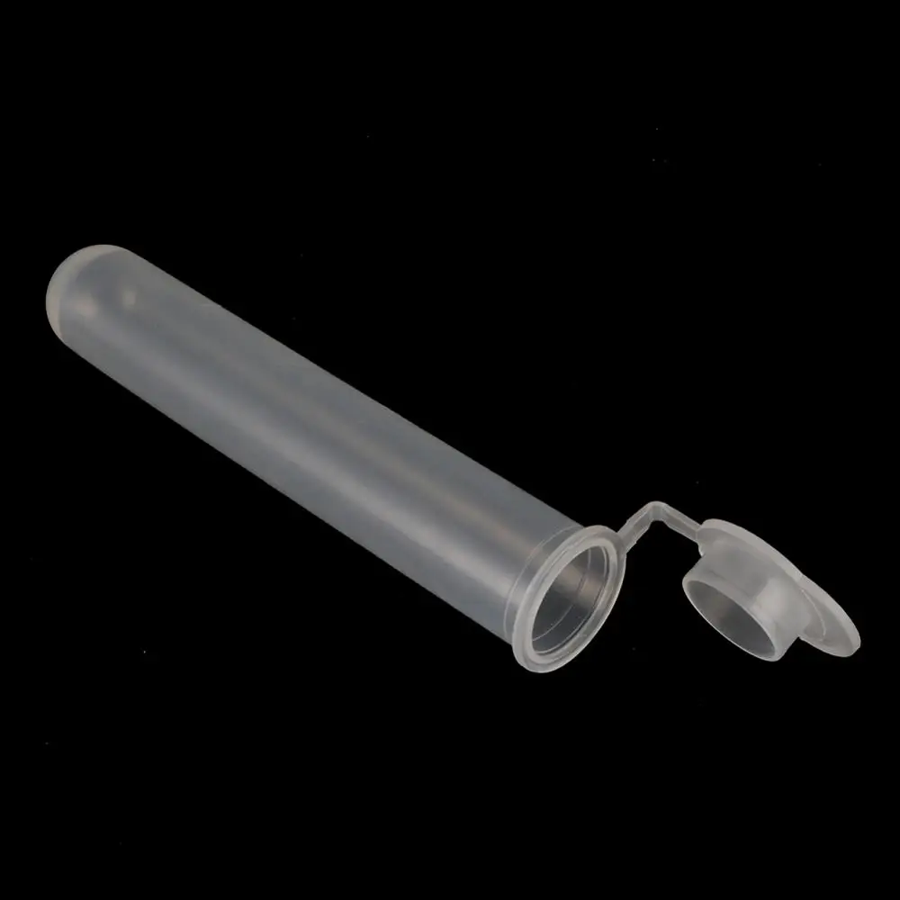 Tubo de ensayo de centrífuga de 15ML, contenedor de Vial de plástico transparente, tapa a presión, tubo de centrífuga de fondo redondo, suministro