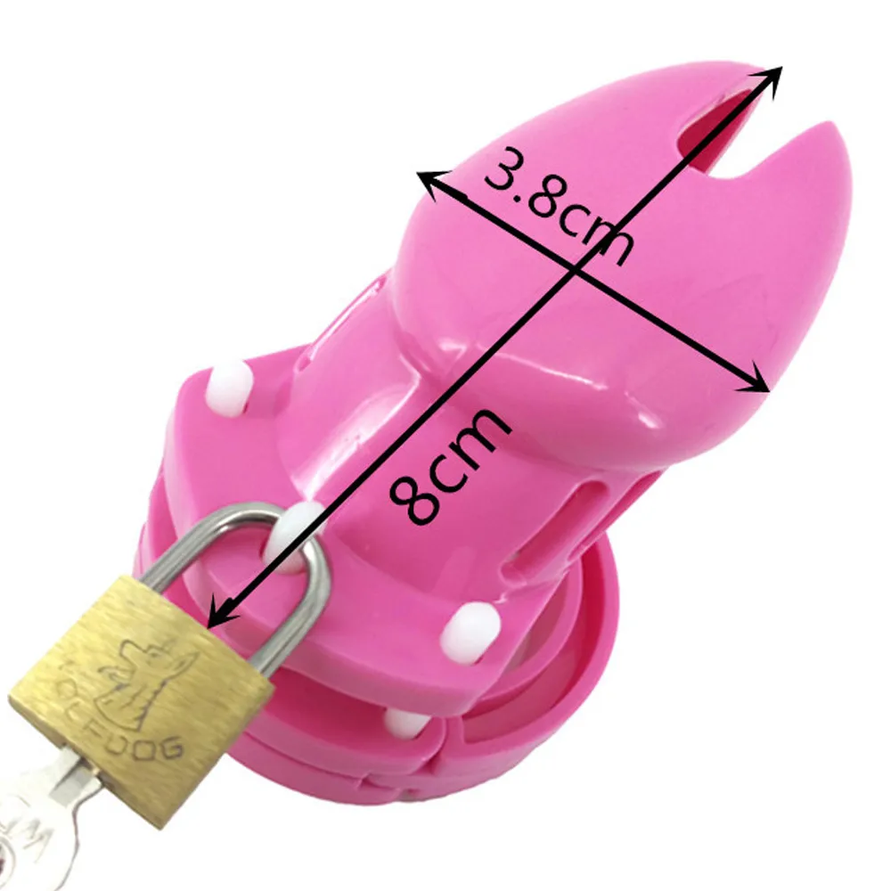 CB6000 Safe & Non-toxic Plastic Male Chastity Cage Device Cock Cage With 5 Size Rings Brass Lock Locking Number Tags SM Sex Toy view 4