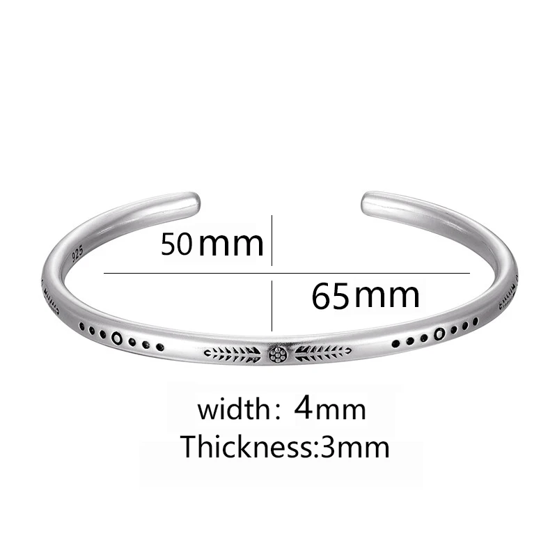New Arrival Vintage Silver Color Fish Pattern Open Bracelet Bangle Hand Beat Irregular Bracelet For Women Men Father's Day Gift