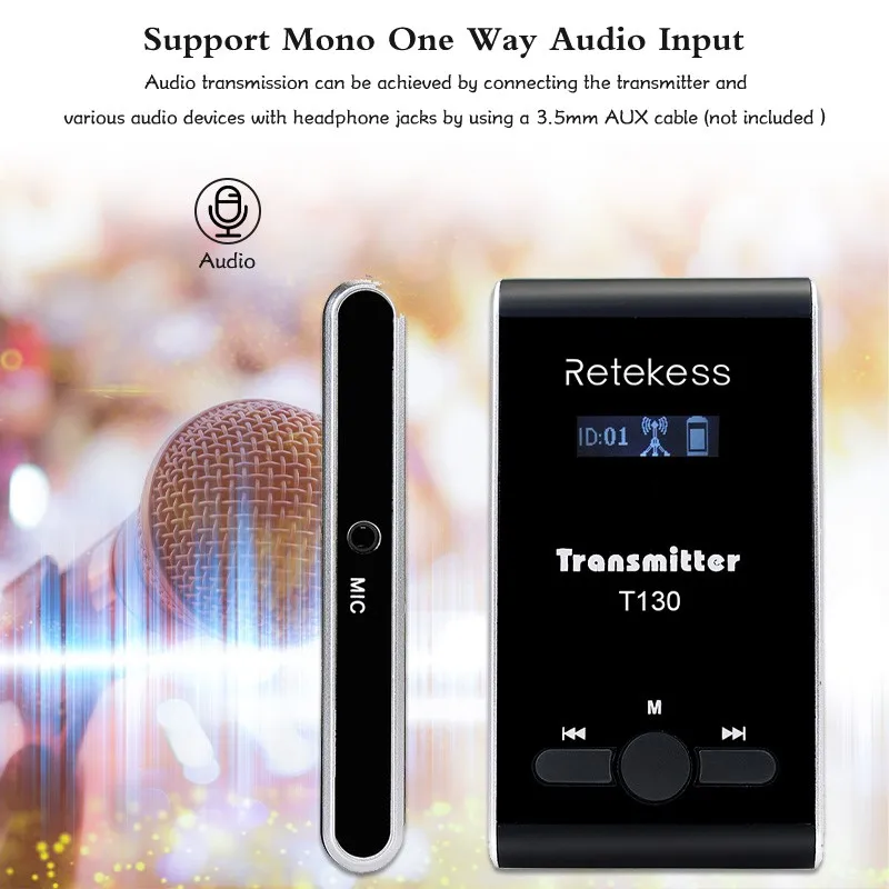 Retekess T130 Whisper Drahtloser Tourguide-Audio-Guide-Sender für Simultanübersetzung bei Ausflügen und Dolmetschungen bei Meetings – Detail 5