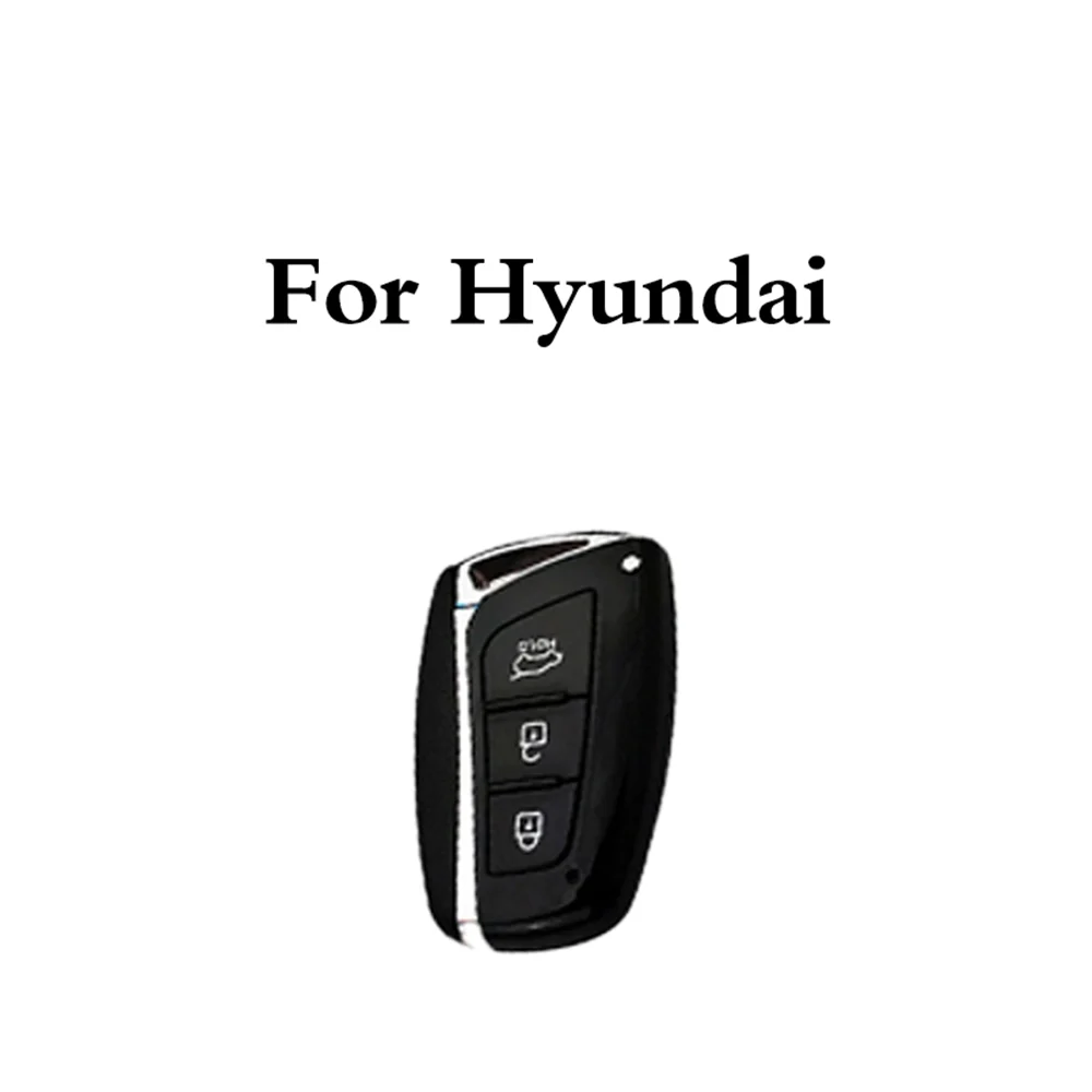 Metal+TPU Remote Start Car Key Case cover Fob Shell Skin Holder Protector For Hyundai Santa Fe IX45 Equus Accessories Styling