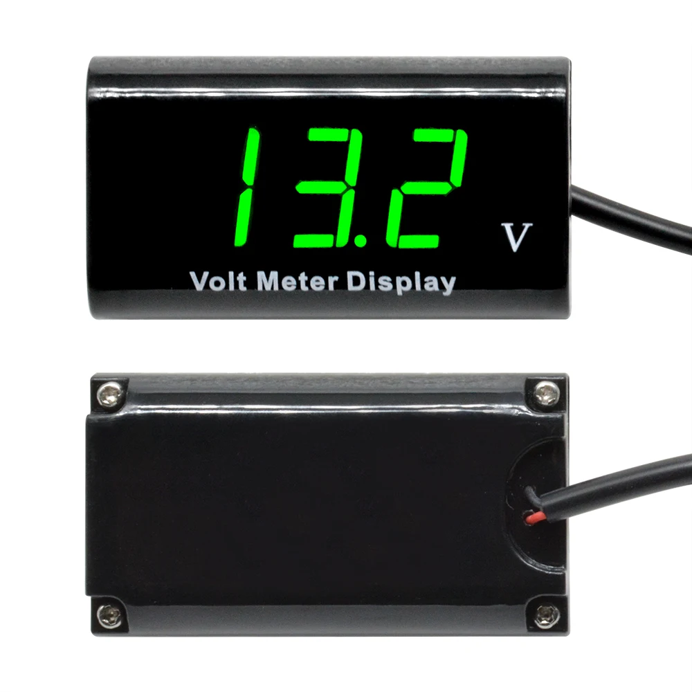 DC 8-18V Digital Voltmeter 12V Car Voltage Meter Volt Tester Lead Acid Battery Capacity Tester Panel Monitor Detector Motorcycle