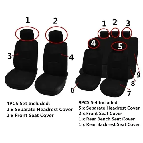 Imagen 2 del producto 2/4/9 fundas para asientos de coche con diseño de mariposa compatibles con la mayoría de automóviles, camiones, SUV o furgoneta 100% transpirables con compuesto de 2 mm