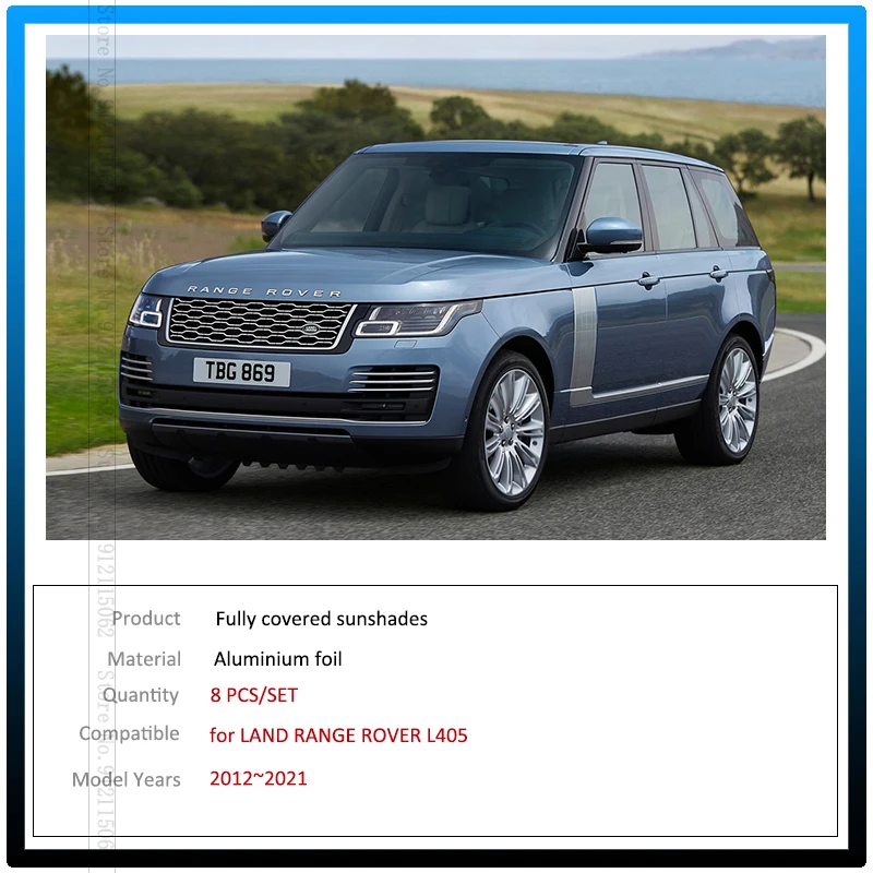 Full Cover Sunshades For Land Range Rover L405 2012~2021 Car Windshields Accessories Sun Protection Parasol 2020 2019 2018 2017
